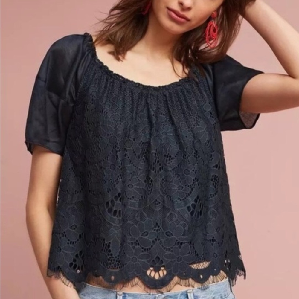 Anthropologie Moulinette Soeurs Messina Lace Top